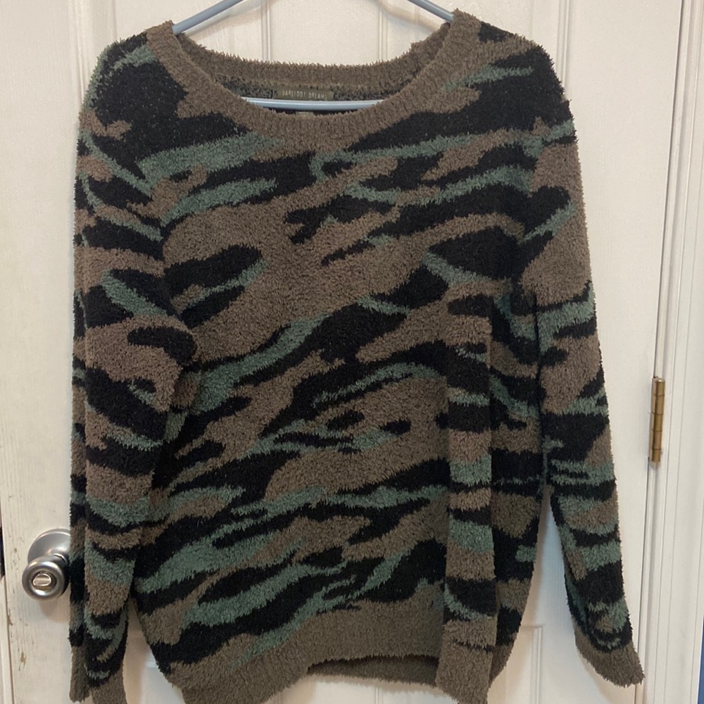 Barefoot Dreams Cozy Chic Seaside Crew-Neck Pullover Sweater